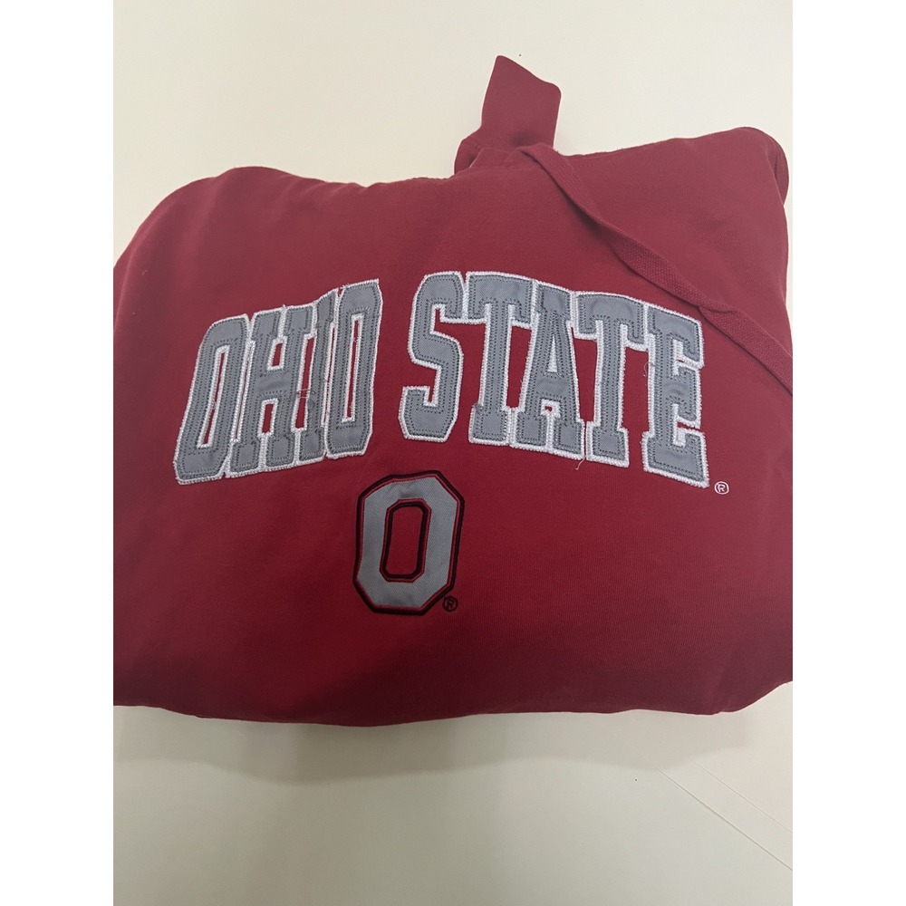 Ohio State Buckeyes Hoodie Mens Red NCAA Varsity Apparel Sweatshirt- Medium - Picture 4 of 8
